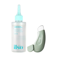 【ilso】毛孔清潔按摩組-人體工學去黑頭刮刀+粉刺導入液150ml(去角質 角質軟化劑 韓國)