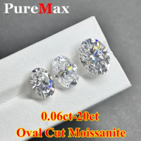 Wholesale 0.06-20ct D Color Oval Cut Moissanite Loose Stone Super White GRA Certified Ellipse Lab Grown Oval Moissanite Diamond