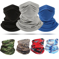 Ice Silk Face Cover mask Neck Tube Quick-drying Outdoor Fishing Cycling Magic Motorcycle Breathable Bandana UV Protection Scarf