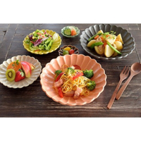 日本製美濃燒日式餐盤 23.5cm 菊花造型 盤 盤子 陶瓷 義大利麵盤 咖哩盤 餐盤 菜盤 現貨