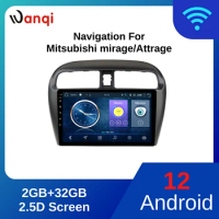 Hot Sale 9 Inch Android 12 Car DVD GPS Player For Mitsubishi Mirage Attrage 2012-2018 Built-in Radio Video Navigation Bt Wifi