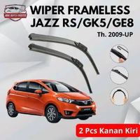 Wiper Depan Frameless Mobil Honda Jazz RS/GK5/GE8 Tahun 2009-UP Sepasang Kanan dan Kiri Anti Gores