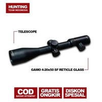 GAMO 4-20x50 WG Glass Zoom Teleskop Optik Lensa Jernih Red Green - Alat Olahraga Outdoor Eksplorasi