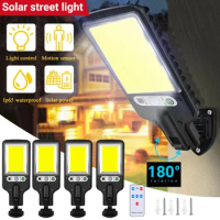 117COB Solar Street Lights Outdoor Solar Lamp With 3 Lighting Mode IP65 Motion Sensor Security Lighting for Garden Patio Yard
