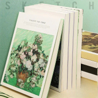 A5 blank Van Gogh book art student painting book ins high value sketch book 180 degree flat graffiti