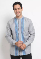 Police Denim POLICE Kemeja Koko Border Pria 207260202 Abu