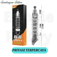 Alat bantu pria Sarung Pengaman Pria Sambungan Silikon Bertekstur Kristal Silikon Dua Lubang Bergeta