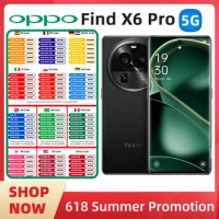 OPPO Find X6 Pro 5G SmartPhone Snapdragon 8 Gen 2 6.82" AMOLED 120Hz 5000mAh Battery 100W SuperVOOC 50MP Camera used phone