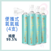 便攜式純氧氣瓶 氧氣罩 提高血氧濃度 家用緊急氧氣瓶 缺氧 高原反應 緊急供氧 10L 面罩式 純度 99.5% 4樽