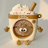 食玩系列卡通電風扇夏季小型宿舍風扇 usb風扇式手持風扇