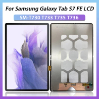 New LCD test For Samsung Tab S7 FE Wi-Fi SM-T730, SM-T733 LCD Display Touch Screen Digitizer For Tab S7 FE 5G SM-T736B