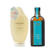 【Hair Recipe髮的食譜】米糠溫養豐盈洗髮精(檸檬青檸)350g +【MOROCCANOIL】摩洛哥優油200ml 公司貨-豐盈洗髮精(檸檬青檸)350g+摩洛哥優油200ml 公司貨