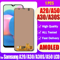 AMOLED Display For Samsung A20 A50 A30 A30S LCD Display Touch Screen Digitizer Assembly For Samsung A205 A305 A505 A307 LCD