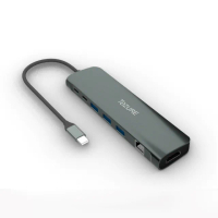 【TeZURE】九合一USB Type-C Hub多功能集線器 轉接器(HDMI/USB3.0/RJ45/Type-C充電傳輸/SD/TF讀卡)