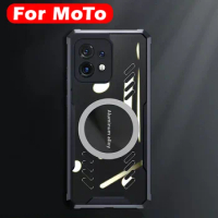 Magnetic Case For Motorola MOTO G84 G54 G14 Wireless Charging Back Cover Case for Motorola Moto Edge 40 Neo 30 Fusion Shell
