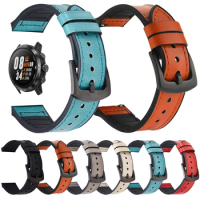 Leather+Silicone Strap for COROS PACE 2 Smart Watch Band for COROS APEX Pro APEX 46mm 42mm Bands Bracelet Watchband Belt 20/22mm