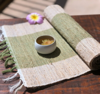 手工棉麻茶席麻布自然禪意苧麻茶席防水桌布中式日式桌旗拍攝道具