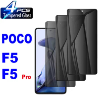 2/4Pcs Anti Spy Tempered Glass For Xiaomi POCO F5 F5Pro Screen Protector Privacy Glass Film