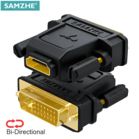 SAMZHE DVI 24+1 to HDMI Adapter HDMI Male to DVI Female Converter 1080P Support for Computer to Display Screen 1Pcs