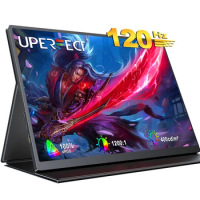 UPERFECT Uplays J03 16" 2.5K 120Hz Portable Monitor Gaming Display 2560*1600 100%sRGB USB C HDMI For Switch PS5 Smartphone PC