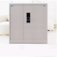 全鋼指紋密碼辦公文件櫃契约夾萬（90CM高（尺寸90*90*40） 豎面板（指紋+密碼）） 