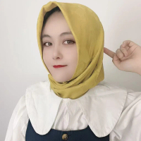 ผ้าพันคอสี่เหลี่ยม, สไตล์ผ้าโพกหัว, ดีไซน์กลวง Jacquard, ทำจากผ้าไหม Tencel, ผ้าคลุมศีรษะชาติพันธุ์ซ