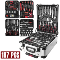 ISKU Toolkit Set 187/kunci shock set /kunci Bengkel motor komplit - 187pcs