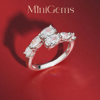 MiniGems แหวนเงินแท้ 925 เพชรสวิส(CZ) แหวนคู่ แหวนแต่งงาน แหวนผู้หญิง แหวนผู้ชาย 04926
