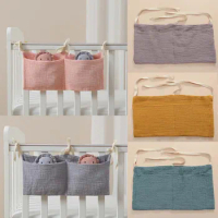 Baby Crib Storage Bag Multifunctional Newborn Bed Headboard Organizer Kids Baby Bedding Diaper Bag