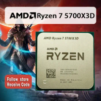NEW AMD Ryzen 7 5700X3D R7 5700X3D 3.0 GHz 8-Core 16-Thread CPU Processor 7NM L3=96M 100-000001503 Socket AM4 No Fan