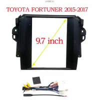 9.7 Inch Car Radio Fascia For Toyota Fortuner 2015-2017 2 DIN Android GPS Player Casing Frame Head Unit Stereo Cover