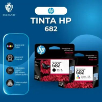 Tinta Printer HP 682 Ink Cartridge Black-Color ORIGINAL Warna