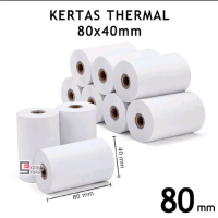 Kertas thermal 80x40mm untuk printer ukuran 80mm Roll