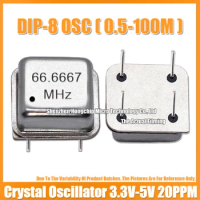 (2PCS) DIP-8 66.6667M 66.6667MHZ OSC 4PIN Half Size Active Square Crystal Oscillator 3.3V-5V-Compatible 15PF 20PPM