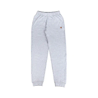 【Maison Kitsune】MAISON KITSUNE內裡布標黑字LOGO純棉束帶休閒運動長褲(女款/淺灰)