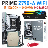 Intel Z790 LGA 1700 ASUS PRIME Z790-A WIFI Mainboard DDR5 With Intel Core i5 13600K CPU Combo With Kingston 6000MHz DDR5 32GB