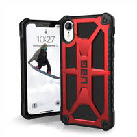 【美國代購-現貨】UAG iPhone XR 6.1寸 Monarch Feather Light Rugged 軍用防摔外殼 緋紅色