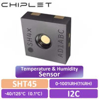 2Pcs SHT45 Temperature And Humidity Sensor Chip SHT45-AD1B-R2 I2C Module 4th Generation Automotive Grade ±1% 1.5*1.5*0.54mm