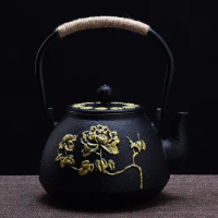 Japanesecast iron teapot Uncoated cast iron teapot Handmade small cast iron pot Kung Fu tea iron teapot Uncoated pig iron kettle