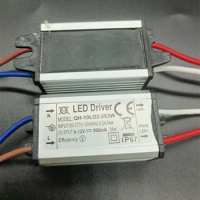 2-3x3W Waterproof Power Supply AC 110 220V LED Driver 10W 900mA for 10w High power led chip light