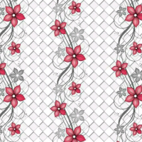 Wallpaper Dinding Anyaman Bunga Merah Kertas