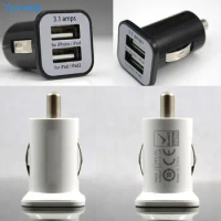 New Micro 3.1A Double Dual USB Car Charger Adapter For IPhone 7 6 Plus 5s 4/ipod/ipad/Samsung/All Mobile Phone 200pcs/lot