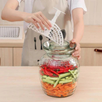 Pickle Jar Press Plastic Holder For Compaction In Kimchi Jar Pickle Jar Tool Home Making Kimchi Kitc