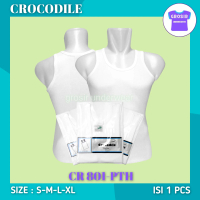 Crocodile Singlet Pria Salur Cr.801 Putih isi 1 pcs