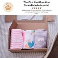 AKUSVARA - Tres Girly Ice Cream Swaddle Set, Bedong Multifungsi untuk Bayi