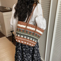 capacity Large bag shoulder new woven bag leisure fashionable beach handbag