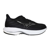 MIZUNO WAVE RIDER 28 SW 男慢跑鞋-4E-運動 超寬楦 J1GC240402 黑銀