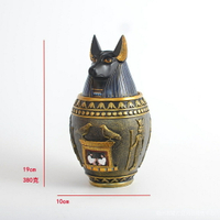 ｛摯愛永存｝埃及寵物骨灰盒裝飾品卡諾皮克罐擺件家飾阿努比斯擺設儲物罐