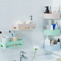 衛生間置物架免打孔壁掛無痕三角收納架浴室廚房肥皂盒墻上置物架