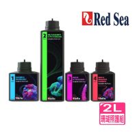 【RED SEA 紅海】完整珊瑚護理系統2L套組 /補充鈣鎂PH鉀鐵微量元素/4部分珊瑚護理(海水缸.珊瑚.軟體R22751)